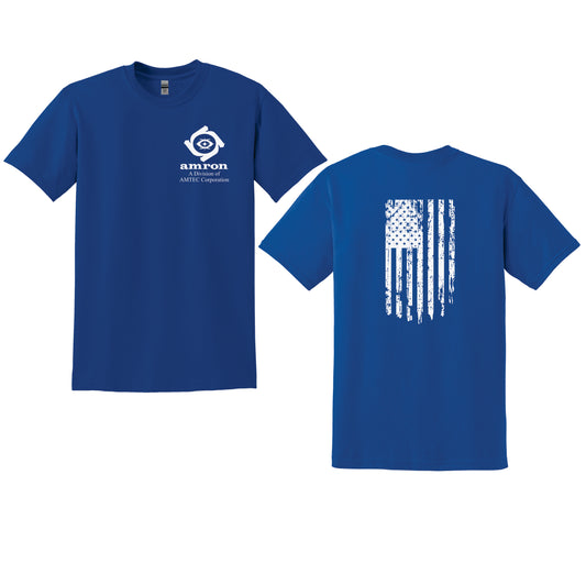 Amron Gildan T-Shirt with Flag on back (Design 2)