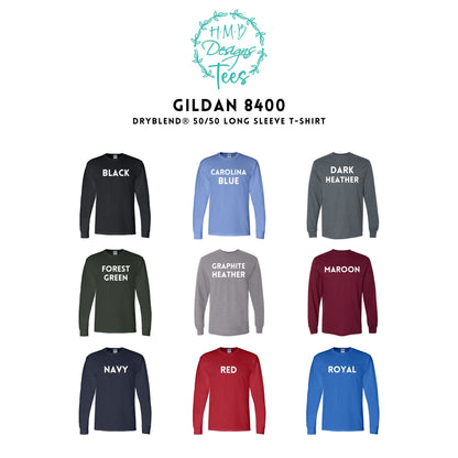 Amron Gildan Long Sleeve T-Shirt with Flag on back Design 1